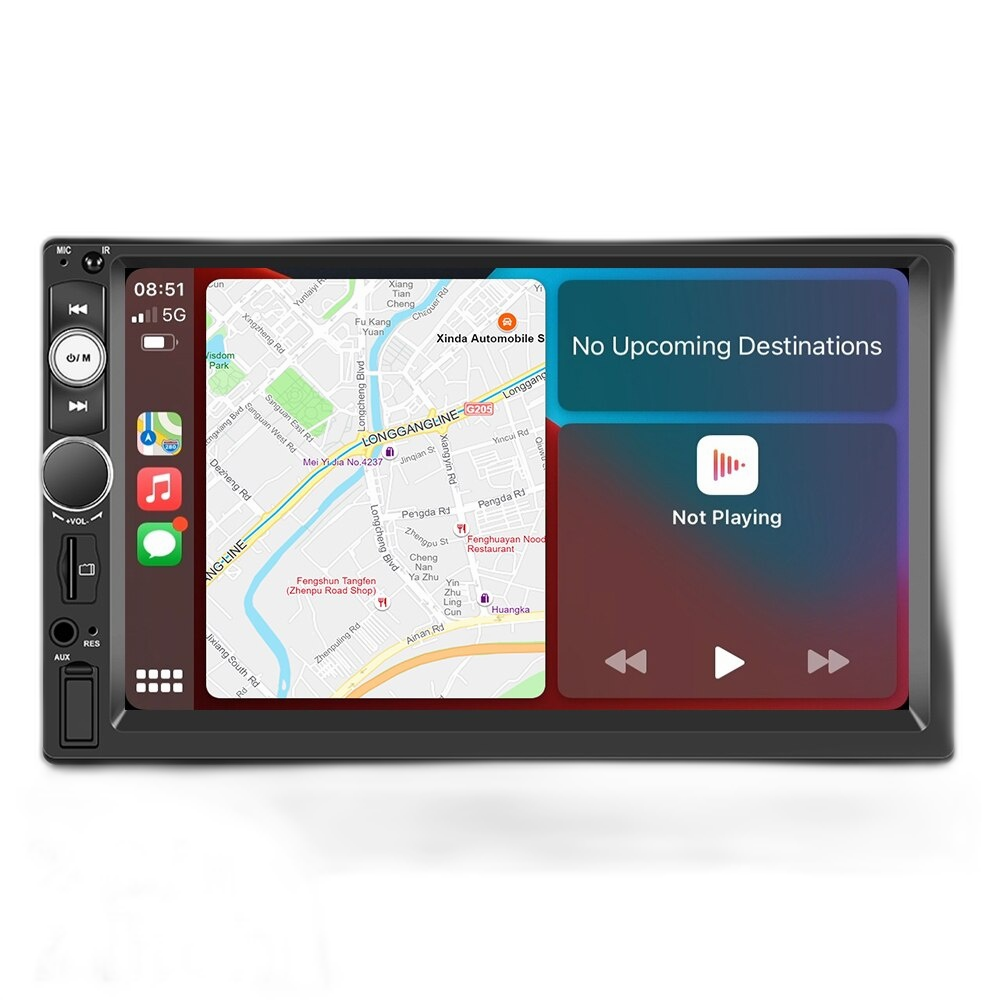 Auto Radio MP5 Speler, Carplay Compatibiliteit, Stemcontrole