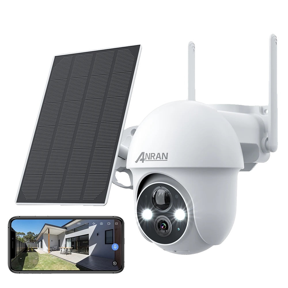 Solar Security Camera, 360° Coverage, Wireless & Waterproof