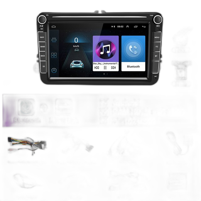 Radio auto, ecran tactil de 8', compatibil cu Carplay