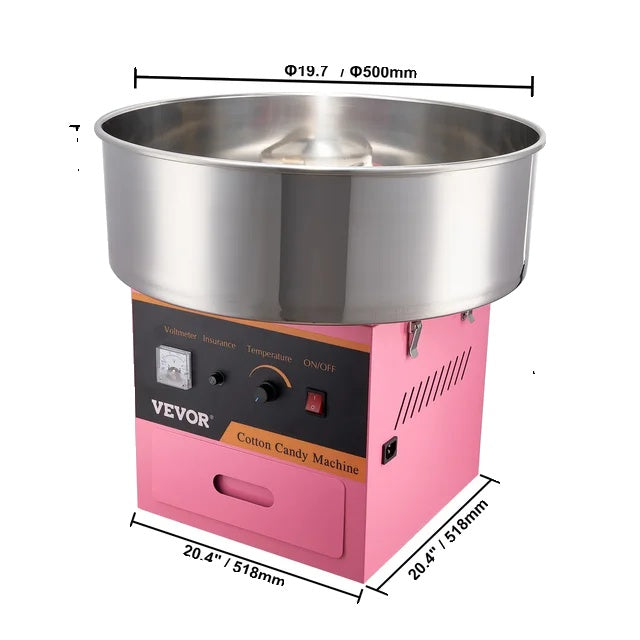 Cotton Candy Machine, Commercial Grade, Stainless Steel Bowl