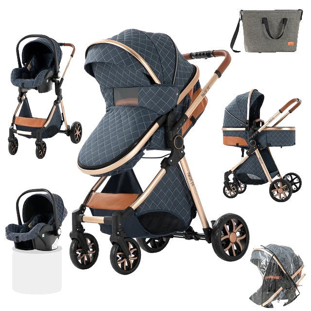 Kinderwagen, 3-in-1-Design, leicht und hochlandschaftlich