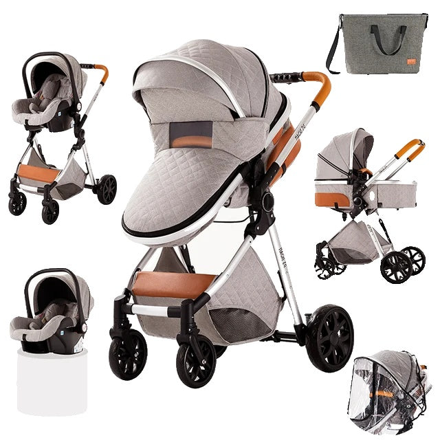 Kinderwagen, 3-in-1-Design, leicht und hochlandschaftlich