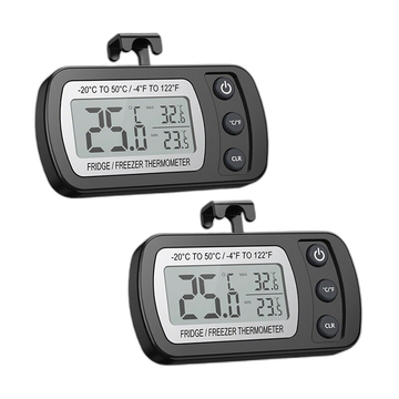 Digital Waterproof Thermometer - Large Screen, Hanging Refrigerator With