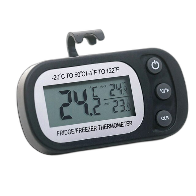 Digitales wasserdichtes Thermometer – großer Bildschirm, hängendes Kühlschrankmessgerät.