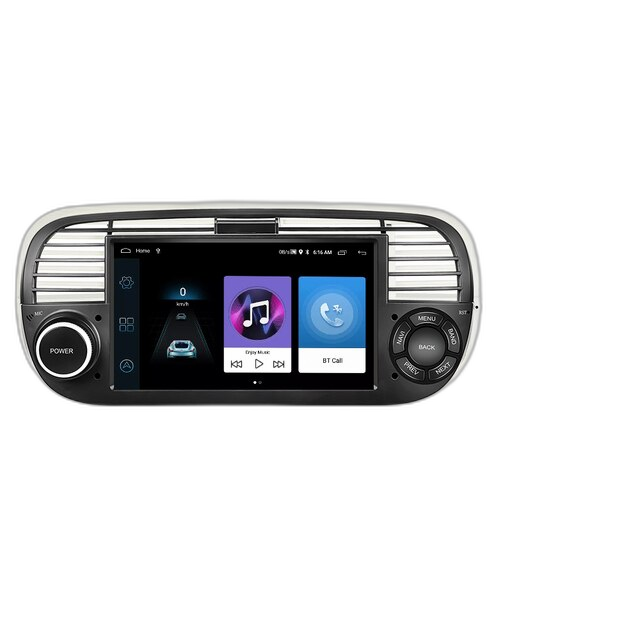 7'' Android Autoradio Voor Fiat 500 2007-2015 - 2Din 8+128G, Carplay, Auto WIFI GPS DSP