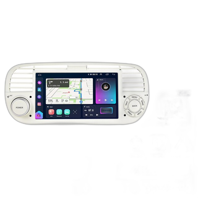 7'' Android Car Radio For Fiat 500 2007-2015 - 2Din 8+128G, Carplay,