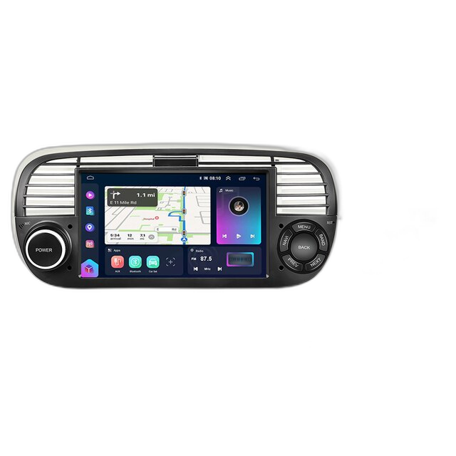 7'' Android Autoradio für Fiat 500 2007–2015 – 2Din 8+128G, Carplay, Auto WIFI GPS DSP