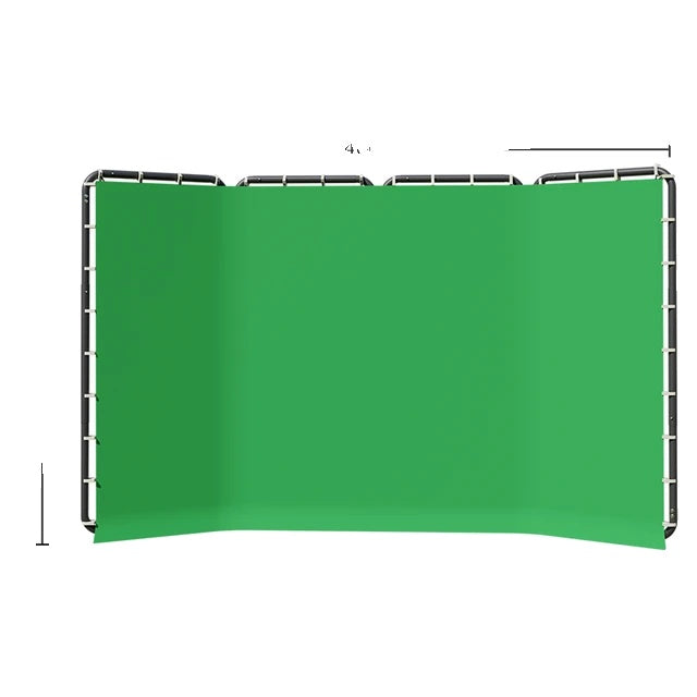 Valokuvaustausta-teline, säädettävä korkeus, vihreä taustakangas