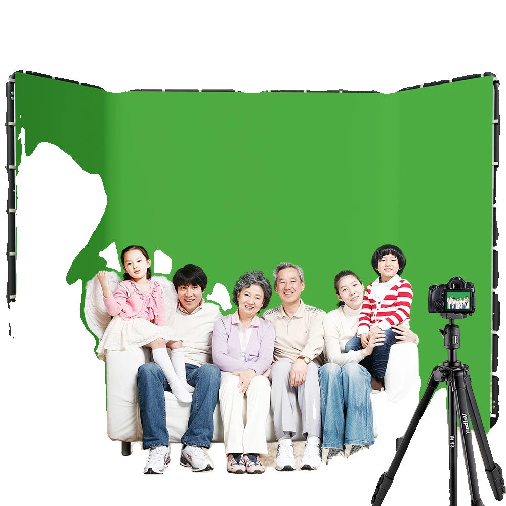 Fotografi baggrundstativ, justerbar højde, grøn skærm baggrunde