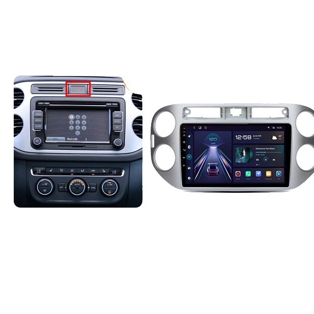 Autoradio voor VW Volkswagen Tiguan, Android Auto, Draadloze CarPlay