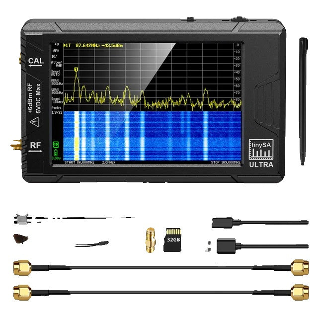 Analizor de spectru, ecran de 28/4 inch, interval de frecvență de la 100kHz la 53GHz.