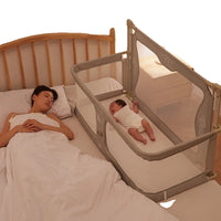 Pătuț portabil pentru bebeluși, protecții reglabile, barieră de pat 3 în 1