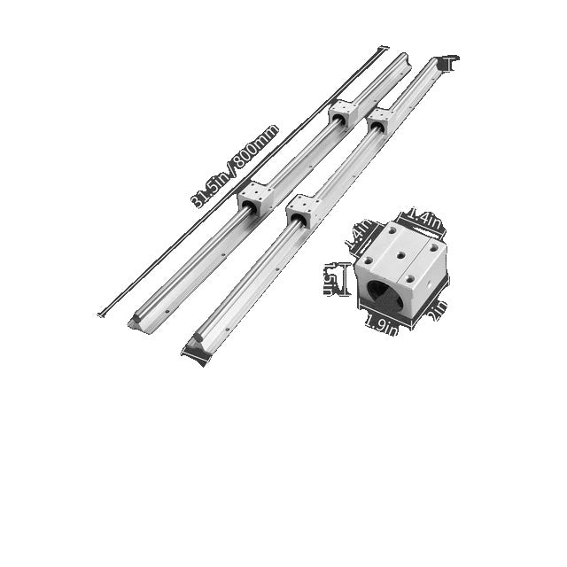 Linear Guide Rail Set, High Precision, CNC Router Compatibility