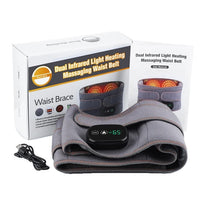 Waist Massage Belt, Vibration, Red Light Hot Compress