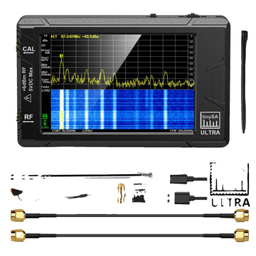 Kädessä pidettävä spektrianalysaattori, kannettava, 100 kHz:n ja 53 GHz:n kattavuus, mukana 32GB-kortti.