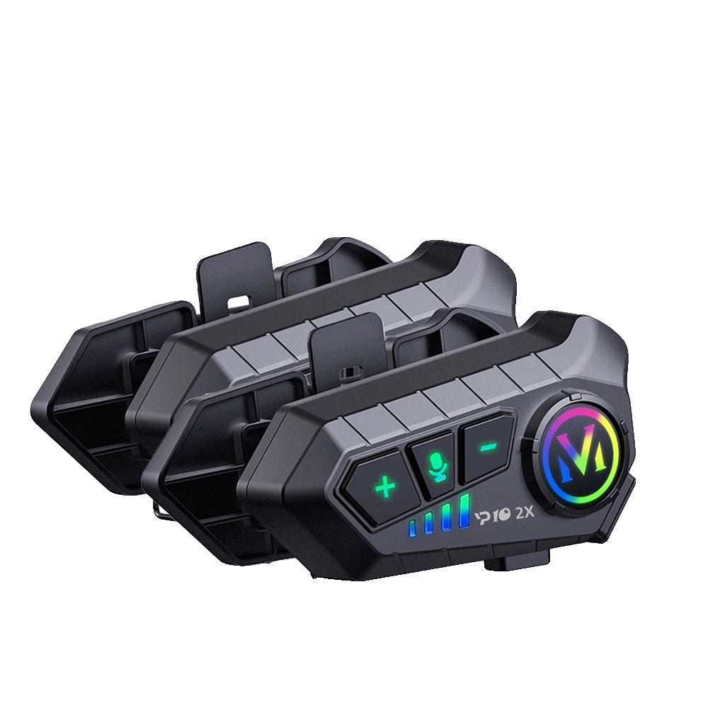 Bluetooth Motorcycle Helmet Intercom, 300M Wireless Range, 2000Mah Battery