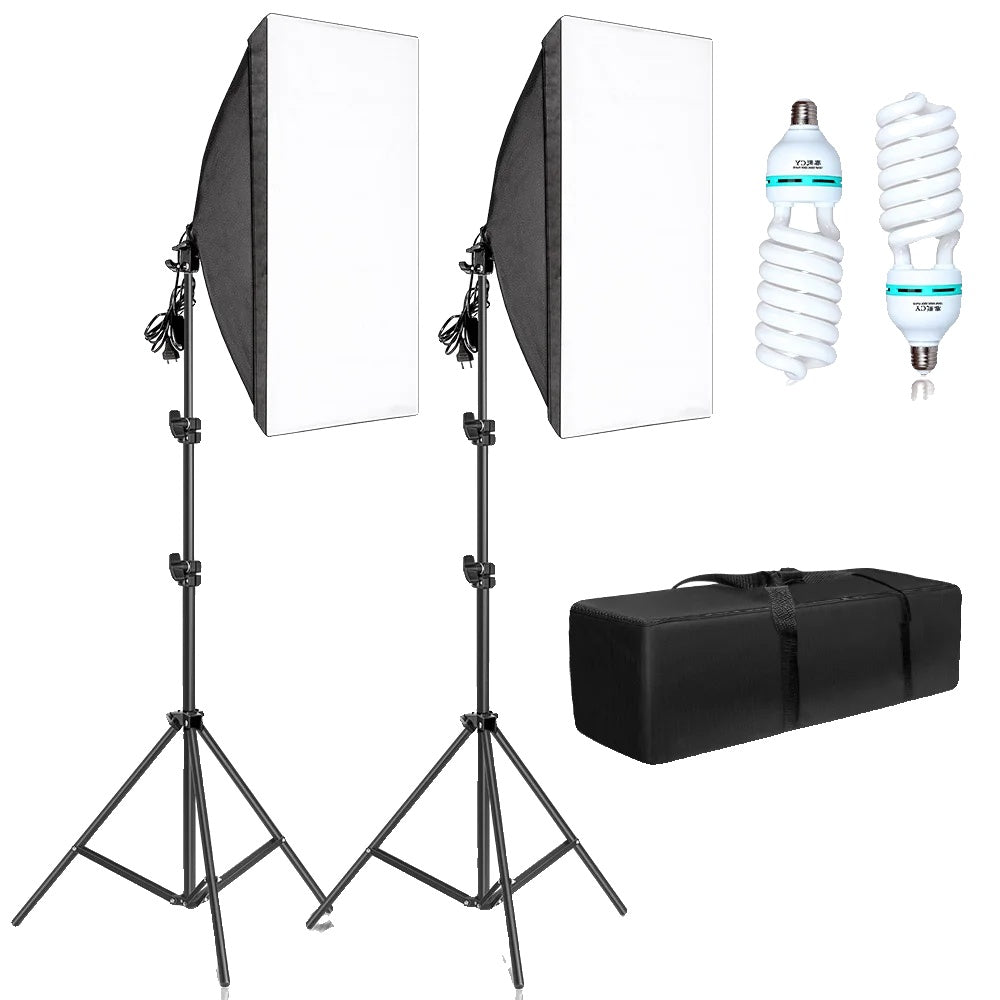 Fotografi Softbox Belysningskit, Professionellt Kontinuerligt Ljussystem, Fotostudio