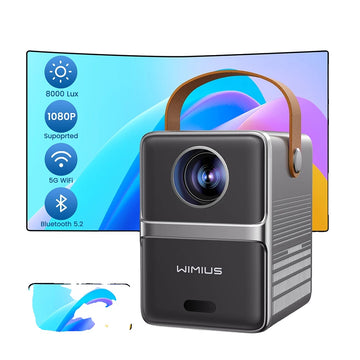 Portable Theater Projector, 8000 Lumens, 5G Connectivity, Full HD Support