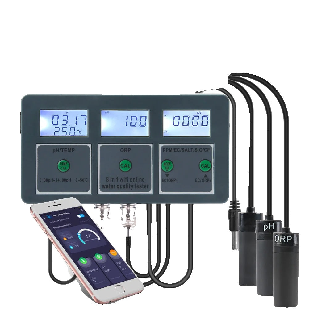 Smart Water Tester, WiFi Connectivity, Multi-parameter Testing