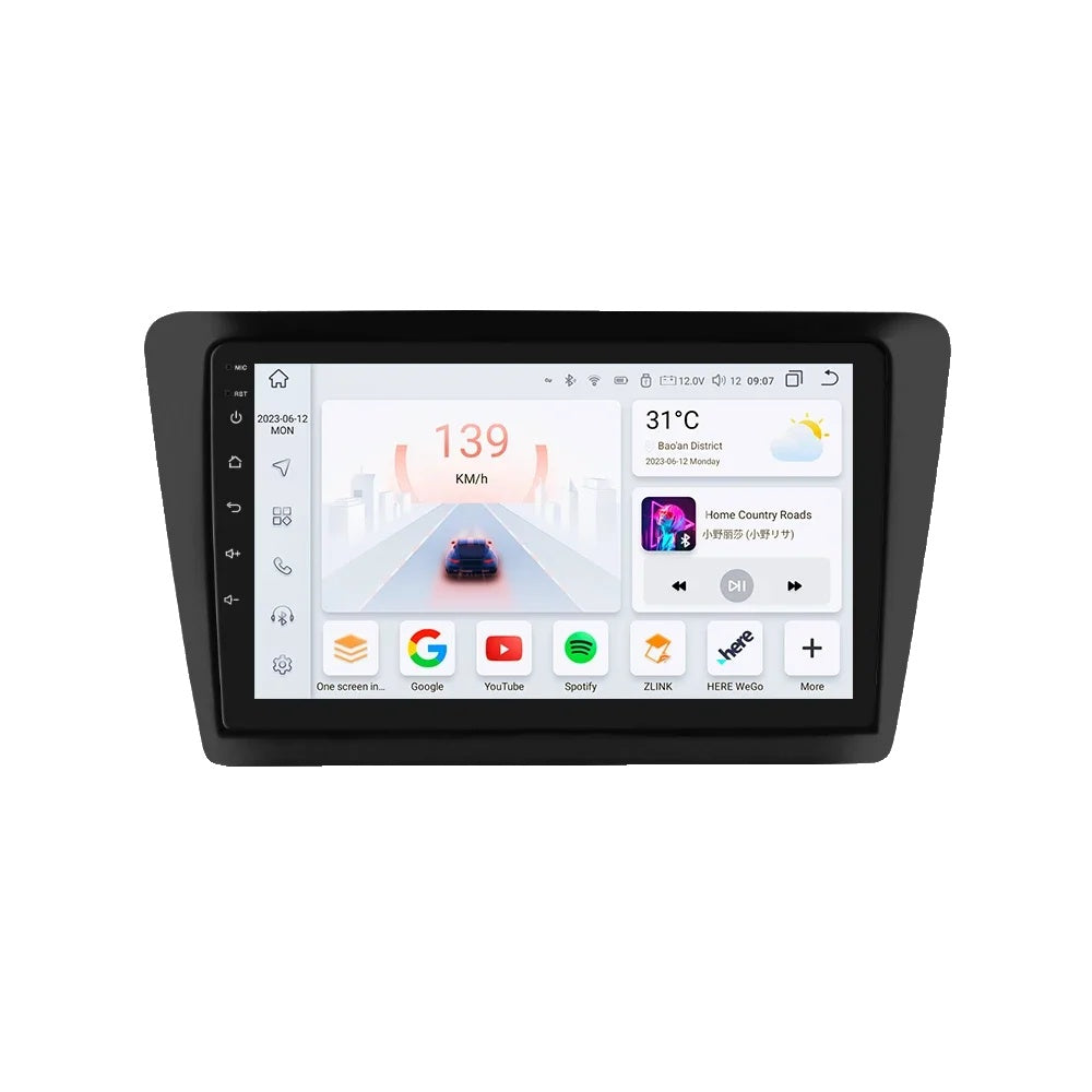 Bilstereo för SKODA Rapid, 2 Din, Trådlös Carplay