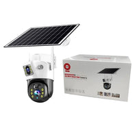 Camera de supraveghere solară wireless, rezoluție 4K, detectare umană PIR