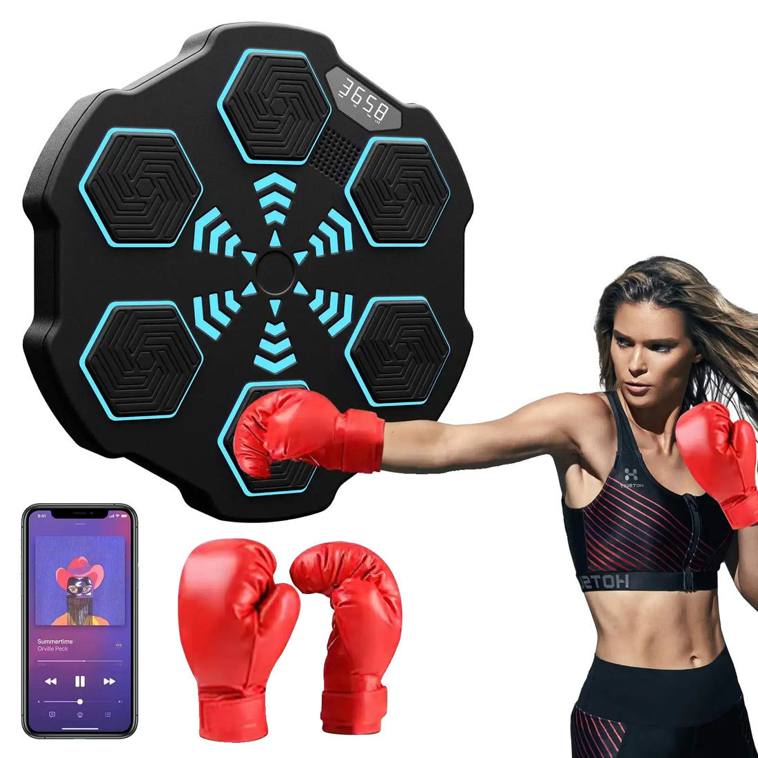 Boxing Machine, LED Lighted, Home Workout