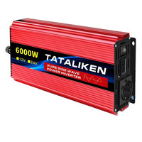 Strøm Inverter, Ren Sinus Bølge, Koreansk Stik, 3000W-6000W, DC 12V/24V til AC 220V/230V