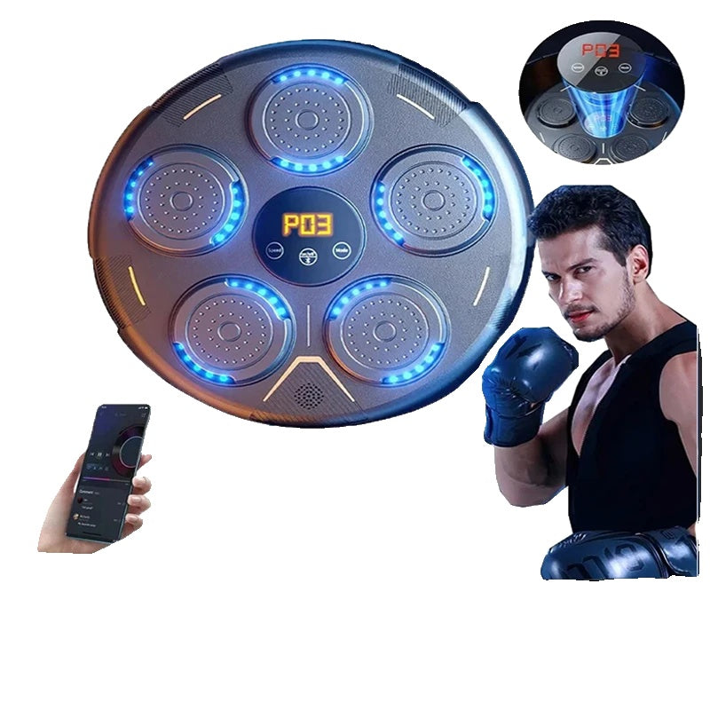 Smart Music Boxing Trainer, LED Electronic Response, Bluetooth-Compatible