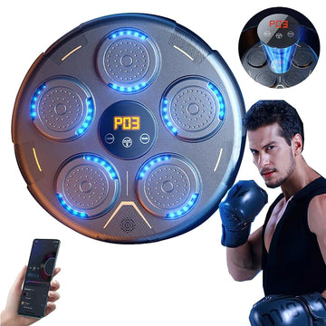 Smart Music Boxing Trainer, LED Electronic Response, Bluetooth-Compatible