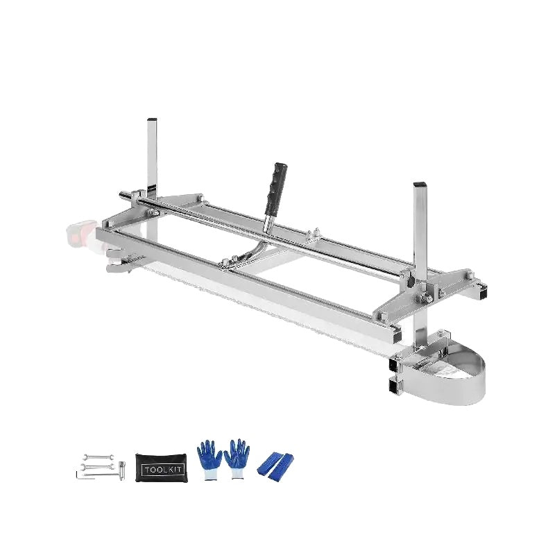 Kettensägenmühle, einstellbare Schnittstärke, ideal für Bauherren und Holzarbeiter.