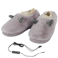 Foot Warmer Slippers, Soft Plush, USB Charging