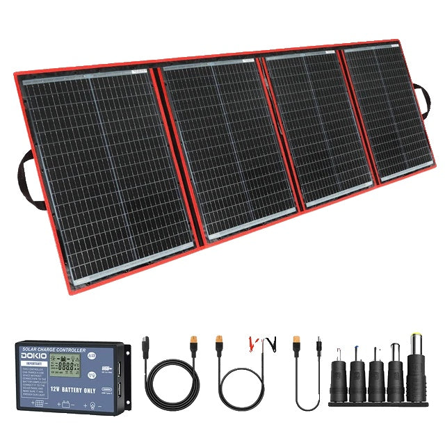 Portable Foldable Solar Panel, 18V 80W, 12V Controller