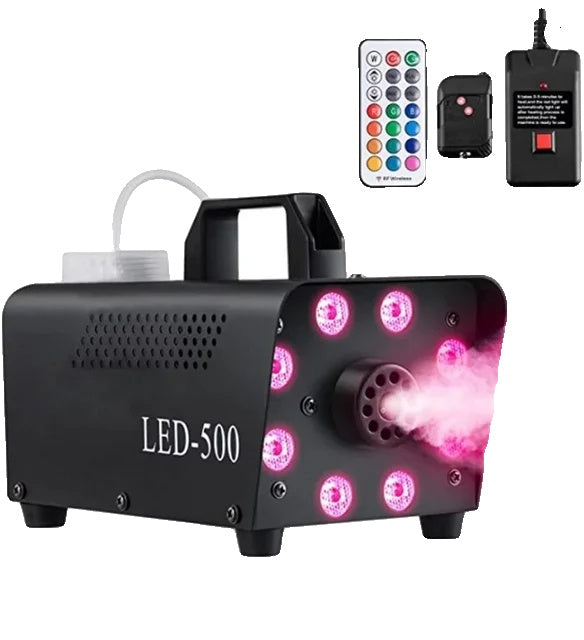 LED Smoke Machine, 500W Power, Wireless Remote Control