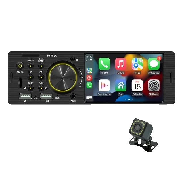 Radio auto, conectivitate Bluetooth, afișaj cu ecran tactil