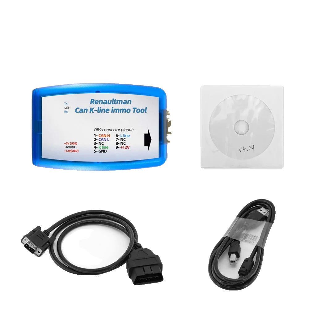 Renault CAN K-line Immo Tool, OBD2 ECU -ohjelmoija, EEPROM Flash -ohjelmointi