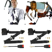 Car Seat Belt, 3 Point Automatic Belt, Adjustable Locking Clip Extender