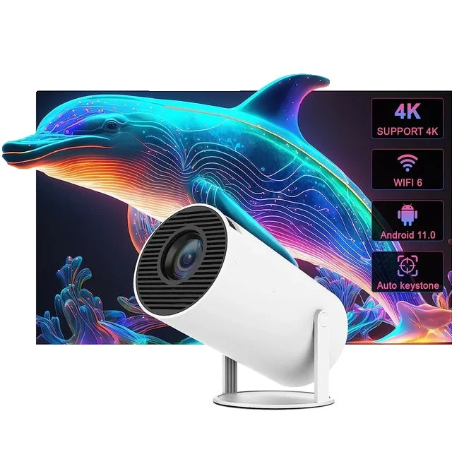 Projector, Android WIFI Connectivity, 1080P & 4K Supported