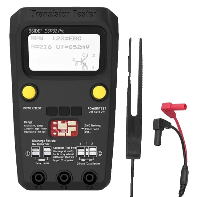 Transistor Tester, vielseitige Funktionalität, LCD-Anzeige