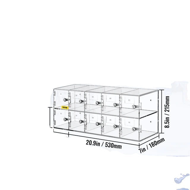 Handy-Aufbewahrungsschließfach, Acryl-Material, an der Wand montierter Schrank