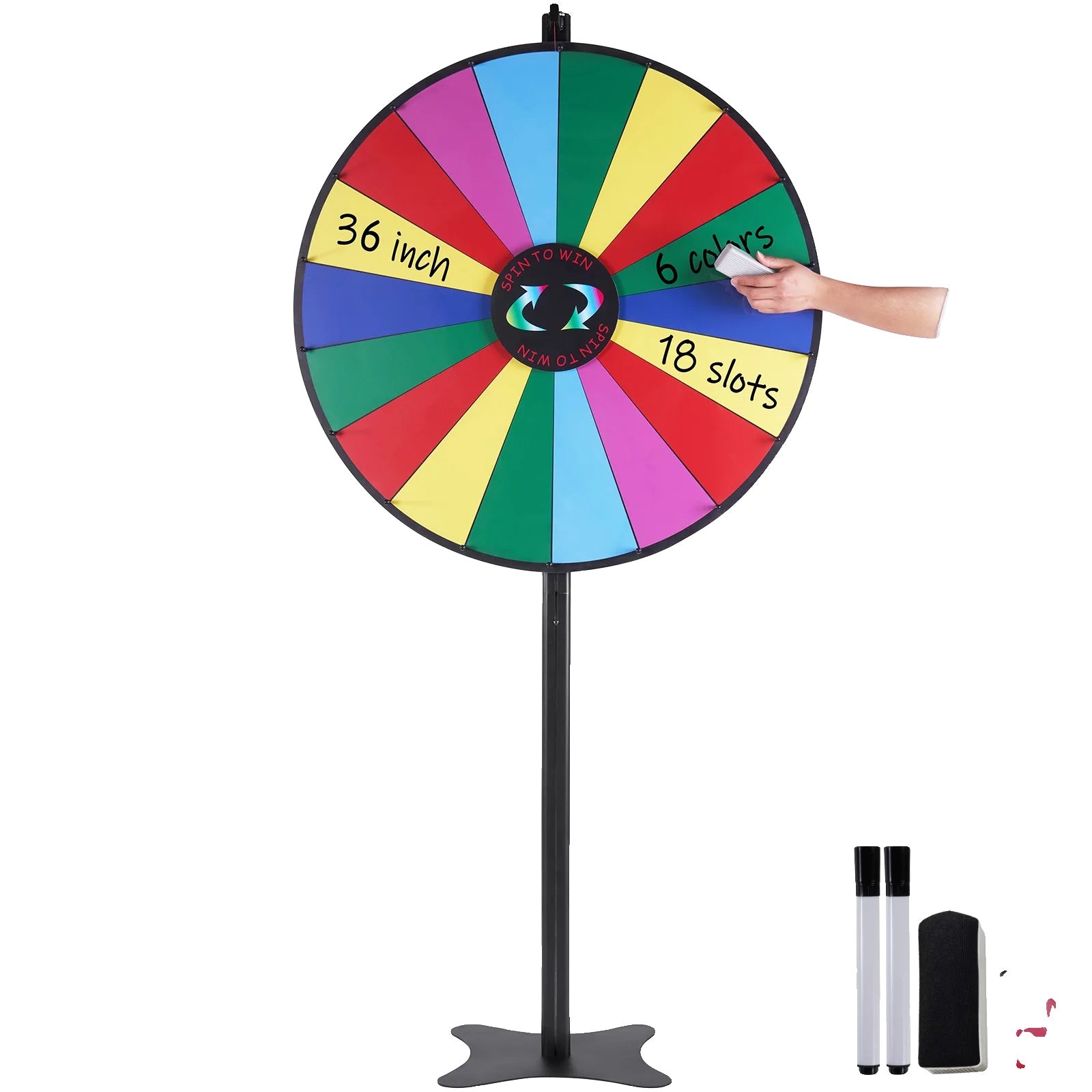 Spinning Prize Wheel, 14 Slots, Tabletop or Floor Standing