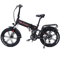 Vouwbare Elektrische Fiets, 48V 1000W Motor, 20" Dikke Banden