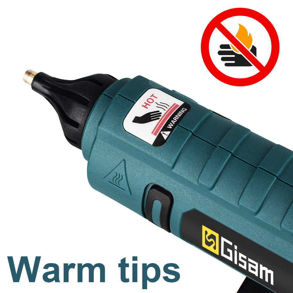 Cordless Hot Melt Glue Gun, 100W Power, Compatible with Makita 18V Battery, 11mm Glue Sticks