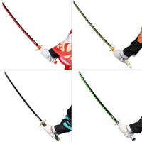 Sabie Demon Slayer, lungime de 104 cm, design samurai din lemn