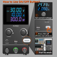 DC Power Supply, Adjustable Voltage, Digit Display