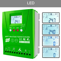 Wind Solar Laderegler, Eingebautes WiFi MPPT, 12V/24V/48V