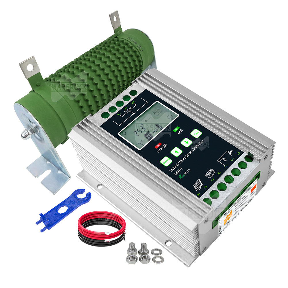 Hybrid-Schwarzer Controller, 1400W Leistungsausgang, kompatibel mit Windturbinen und PV-Batterien