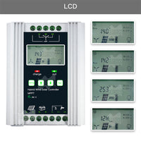 Hybrid sort controller, 1400W effektudgang, kompatibel med vindmøller og PV-batterier.