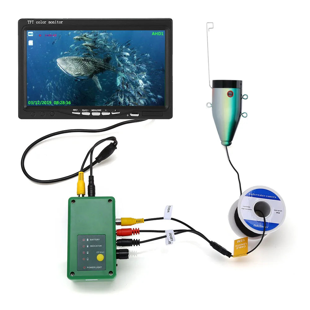 Undervandsfiskeri kamera, 7 tommer HD1080P kamera, Infrarød lampe fiskfinder