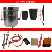 Metal Melting Furnace, 16 KG Capacity, Casting Tools Included