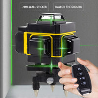 Nivelator laser, 360° orizontal și vertical, cruce, autonivelare automată